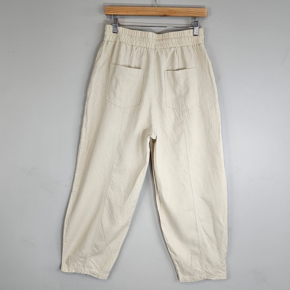 Zara Relaxed Fit Linen-Blend Pants Sz. Small - Picture 6 of 11